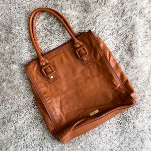 Cole Haan Executive Leather Tote in Saddle Brown